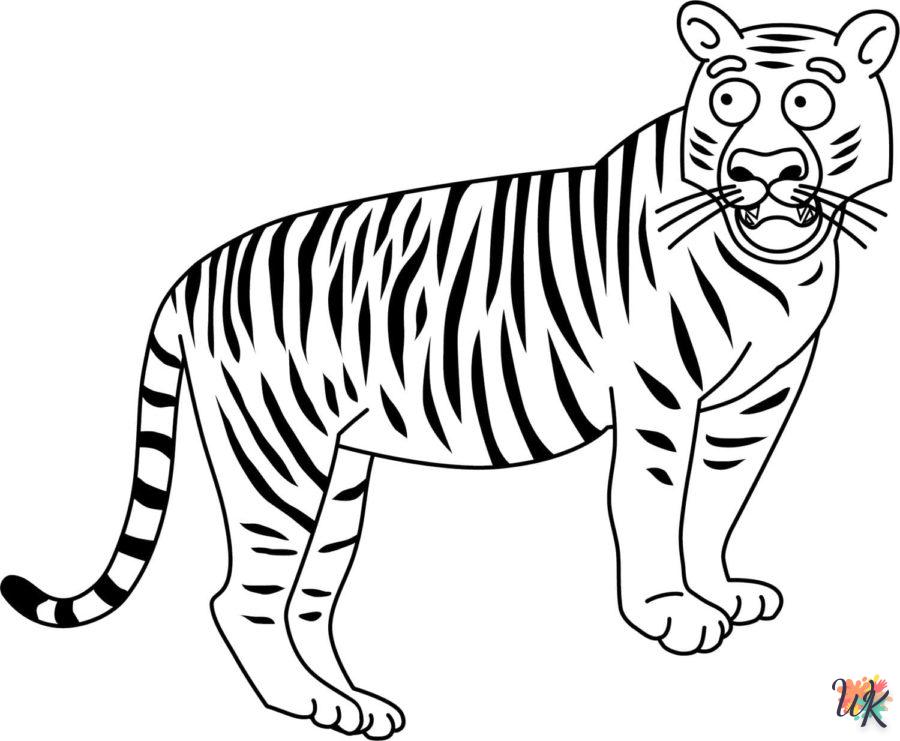 coloriage Tigre  a dessiner et imprimer