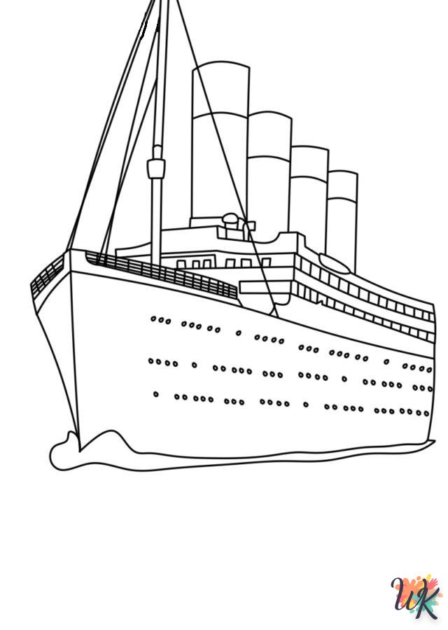 colorante Titanic  para imprimir para niño de 12 años