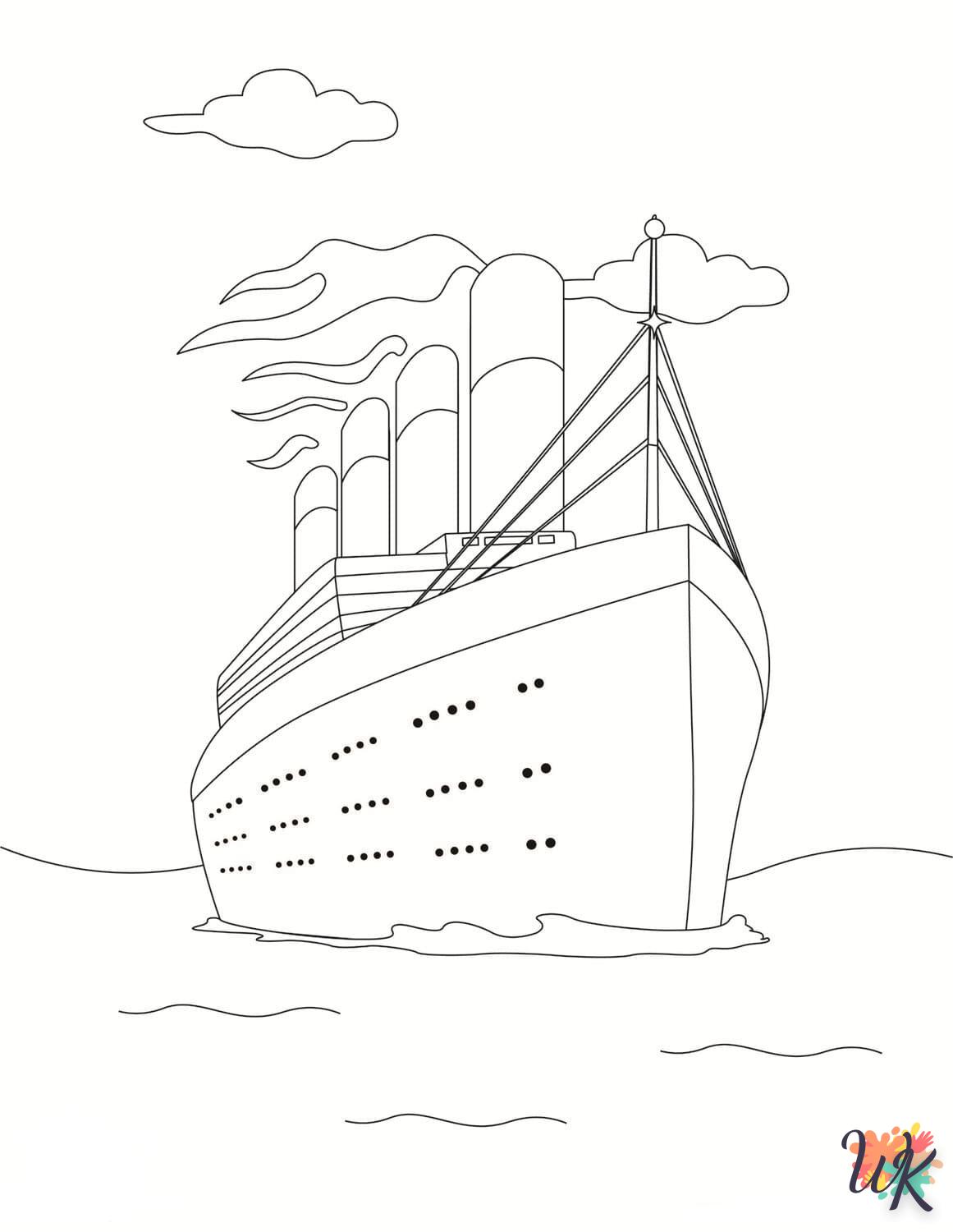 imprimir para colorear Titanic  gratis