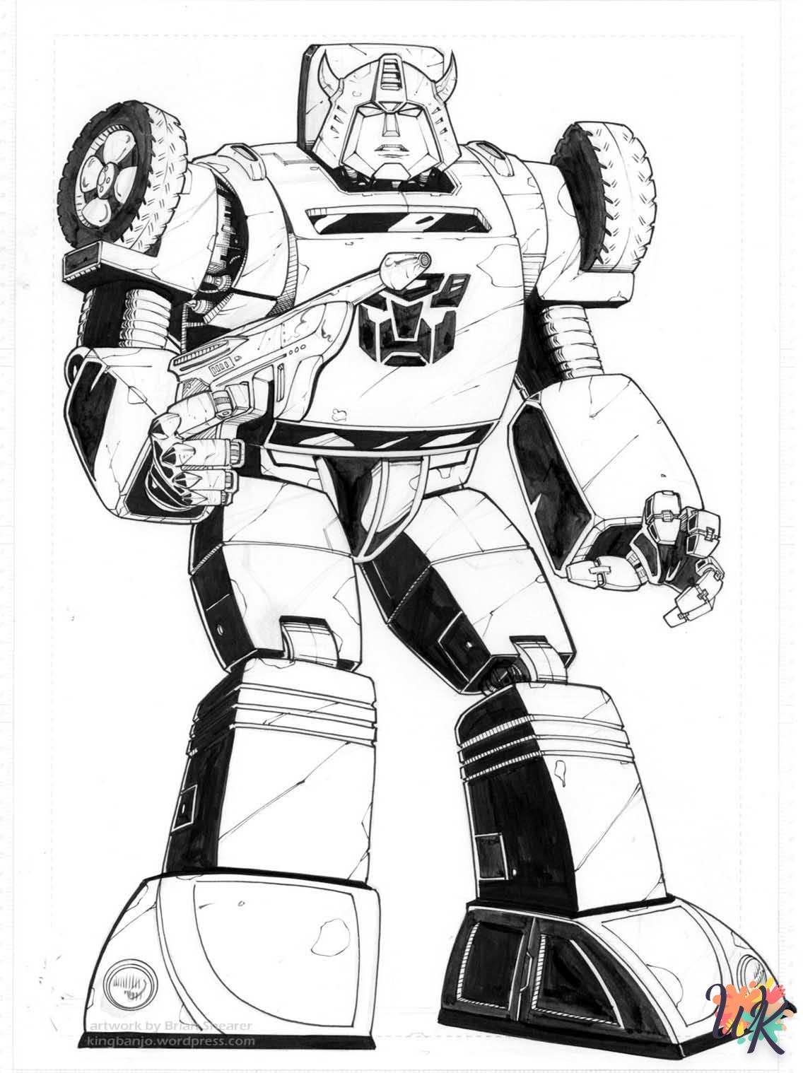 coloriage Transformers  à imprimer gratuitement pdf 1