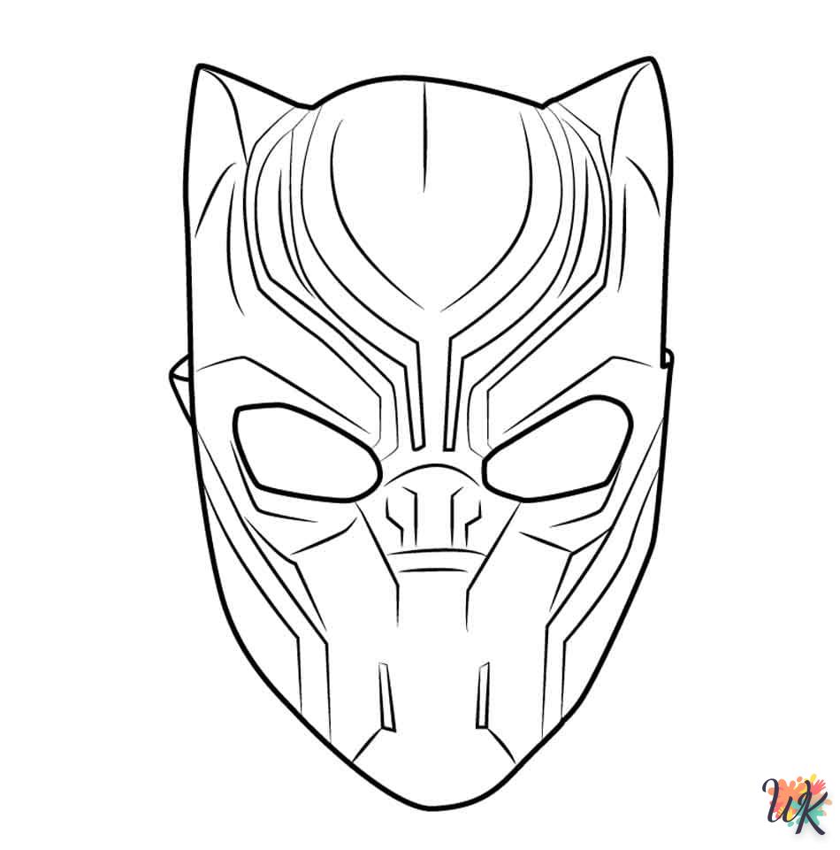 coloriage Black Panther  à imprimer a4