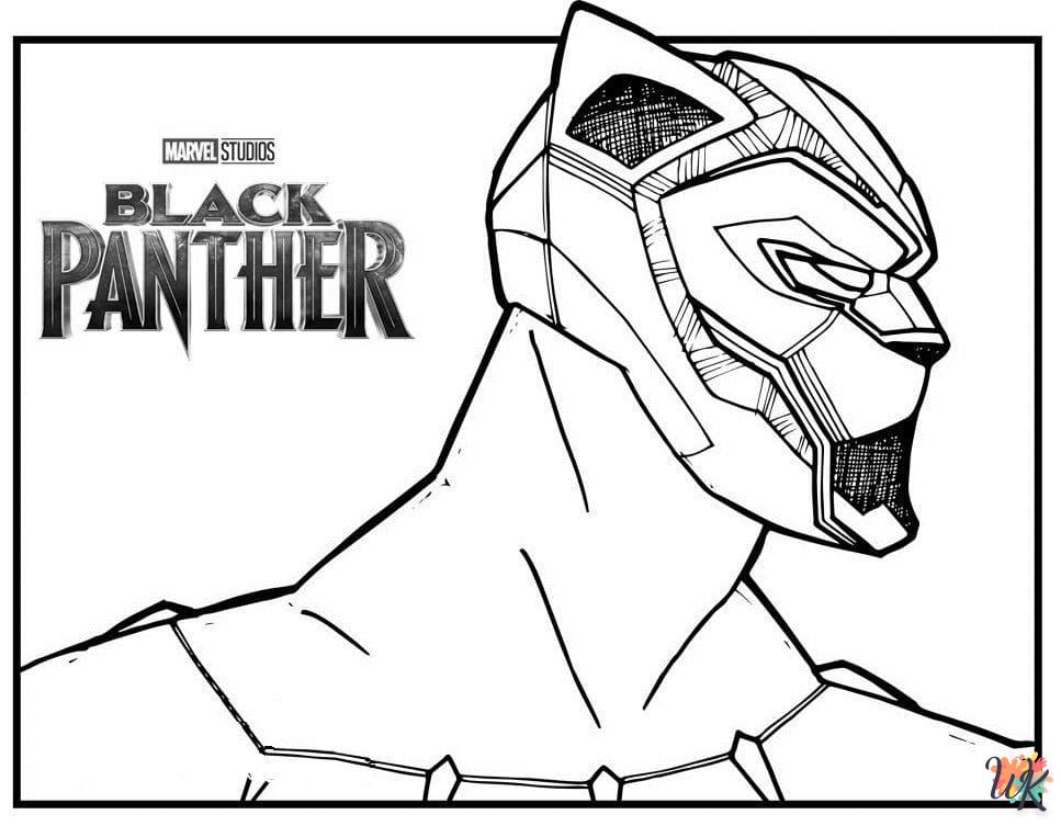 coloriage Black Panther  enfant 7 ans a imprimer