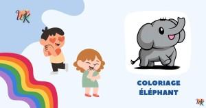 Coloriage Éléphant à imprimer gratuit – Un animal mignon