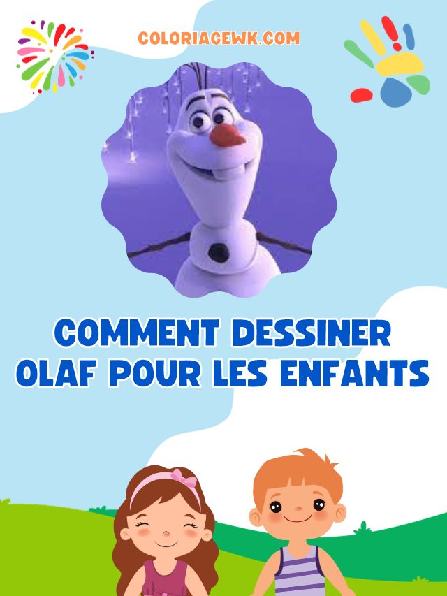 How to draw Olaf for kids