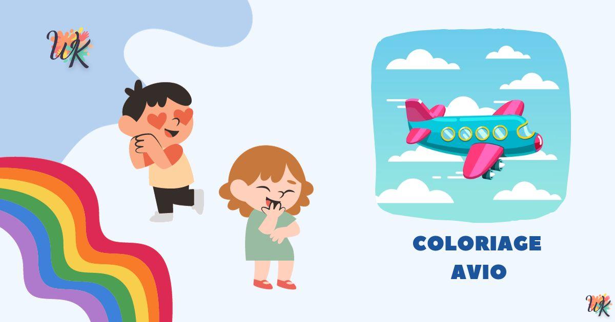 Coloriage Avion avec de nombreux types à imprimer gratuit