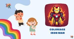 Coloriage Iron Man grand super héros gratuit à imprimer