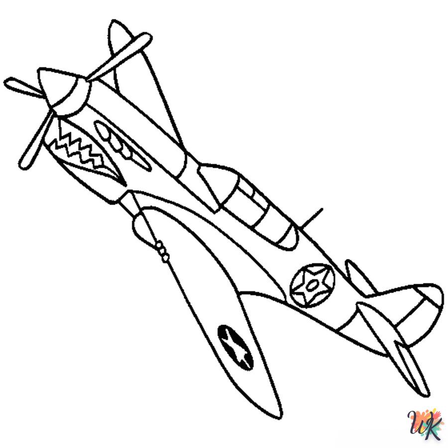 coloriage Avio  enfant a imprimer 1