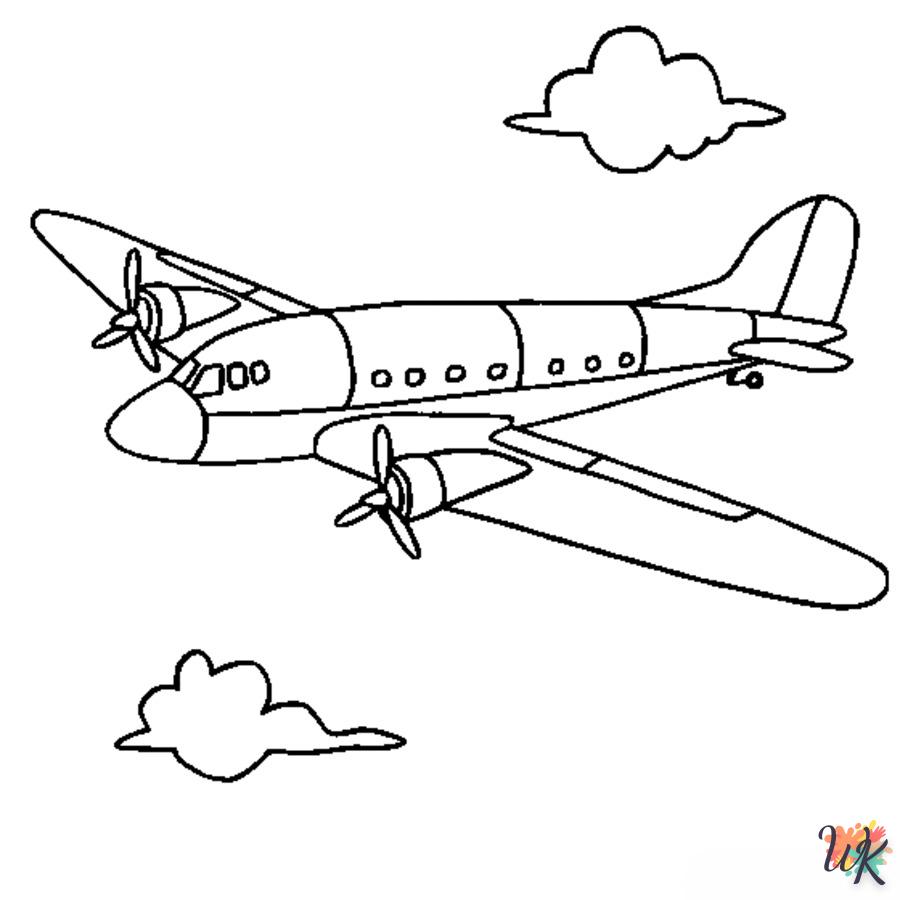 coloriage Avio  et découpage à imprimer