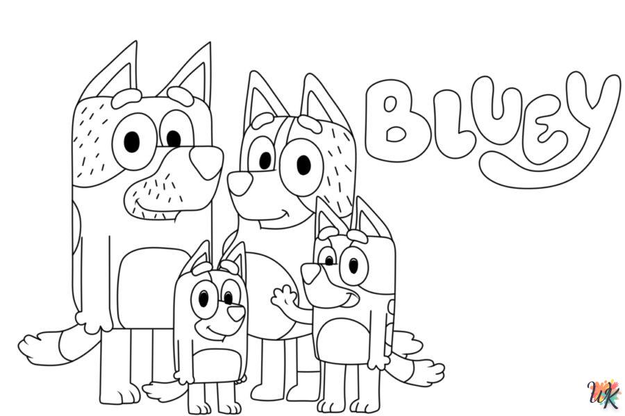 coloriage Bluey  gratuit