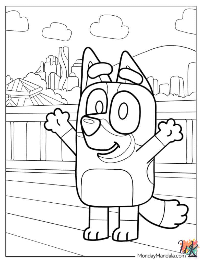 image de coloriage Bluey  pour enfant