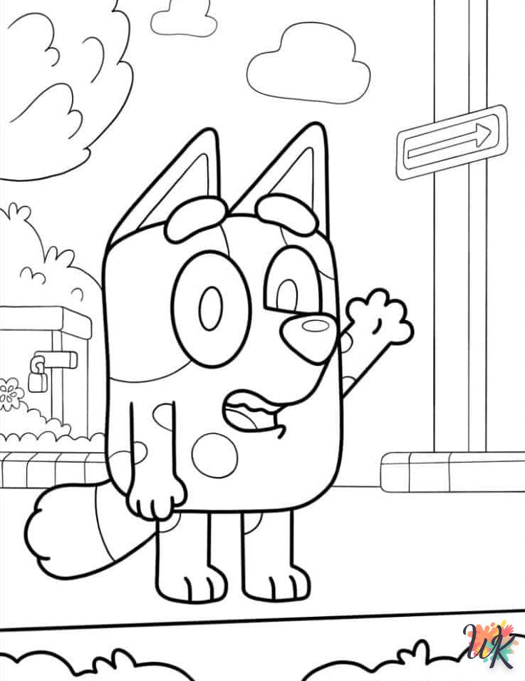 coloriage Bluey  pour enfant a imprimer