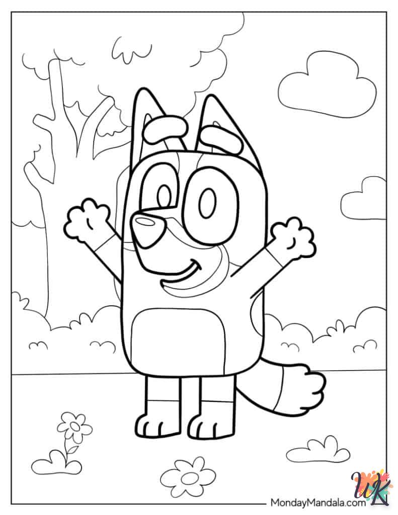 coloriage Bluey  a imprimer gratuit 2