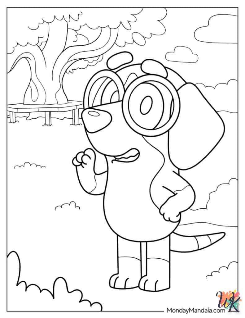 coloriage Bluey  à imprimer pdf gratuit 2