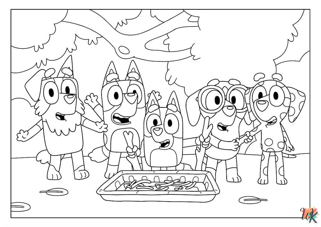 coloriage Bluey  pour enfant a imprimer gratuit