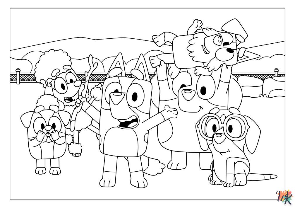 coloriage Bluey  enfant à imprimer gratuit 1