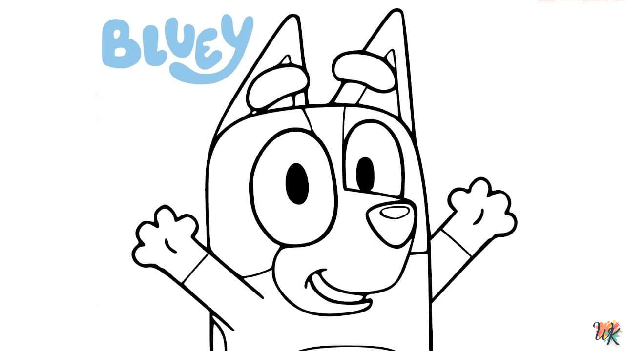 coloriage Bluey  et dessin a imprimer