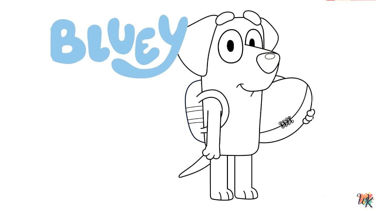 coloriage Bluey  en ligne avengers gratuit