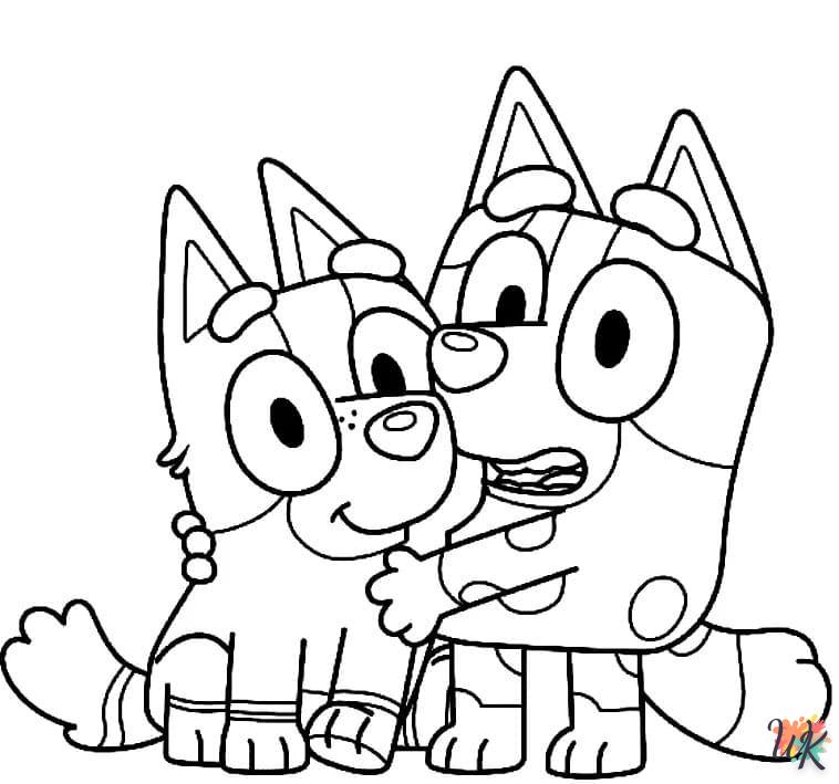 coloriage Bluey  en ligne pour bebe de 2 ans