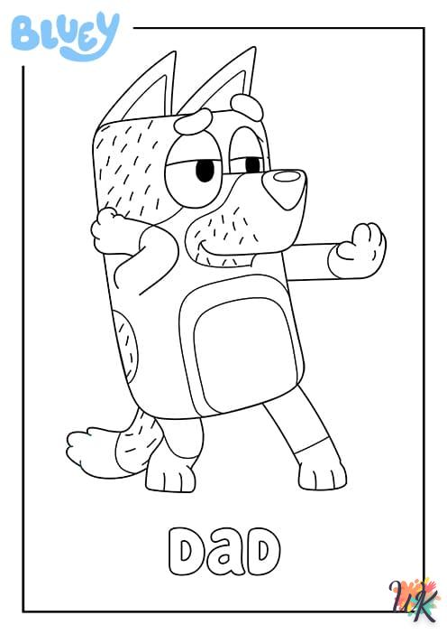 coloriage Bluey  à imprimer pdf gratuit