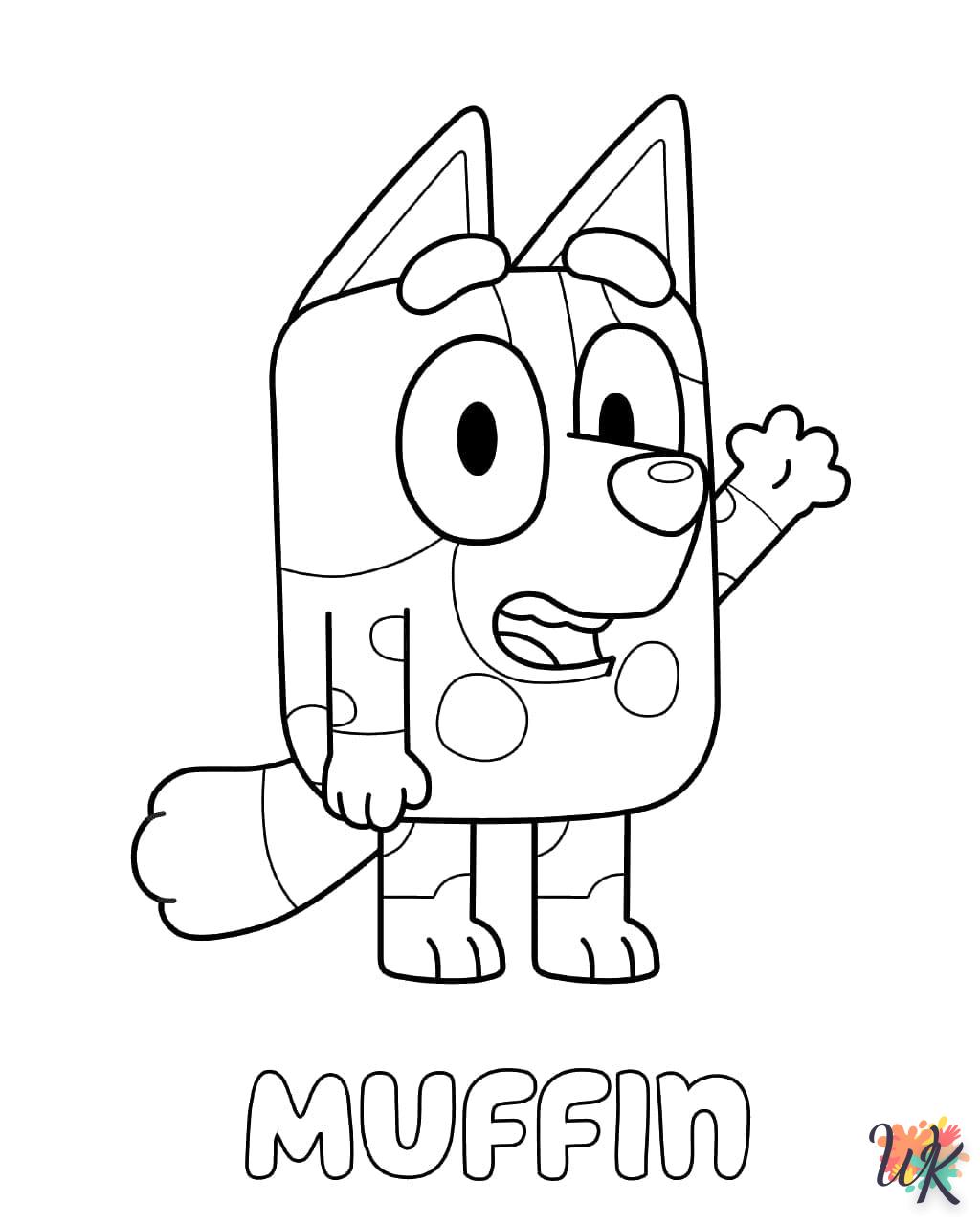 coloriage Bluey  enfant à imprimer pdf