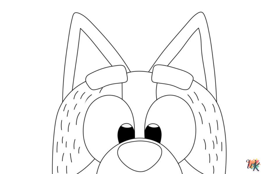 coloriage Bluey  à imprimer pour enfant de 7 ans