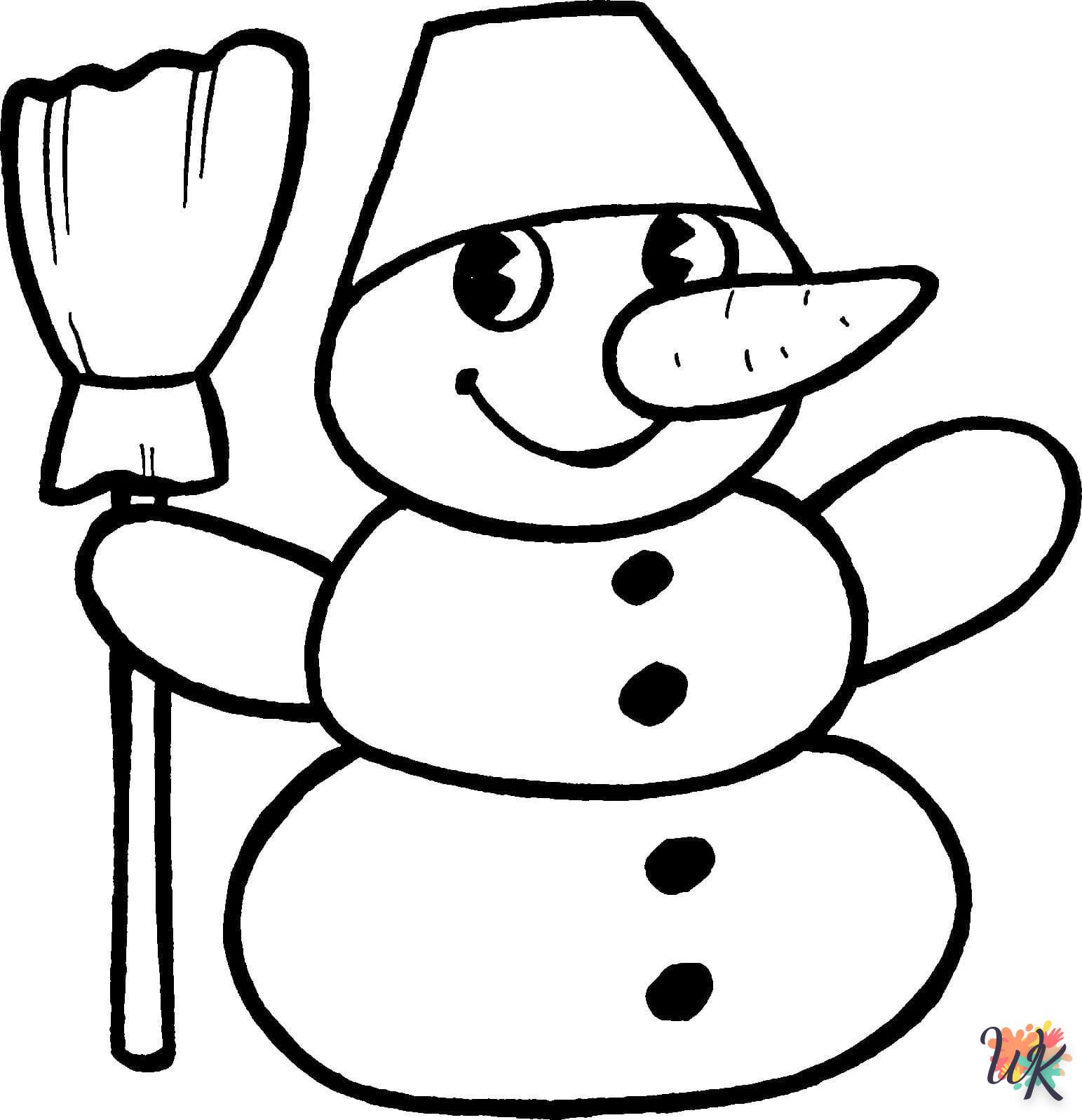 Snowman coloring online to print 2