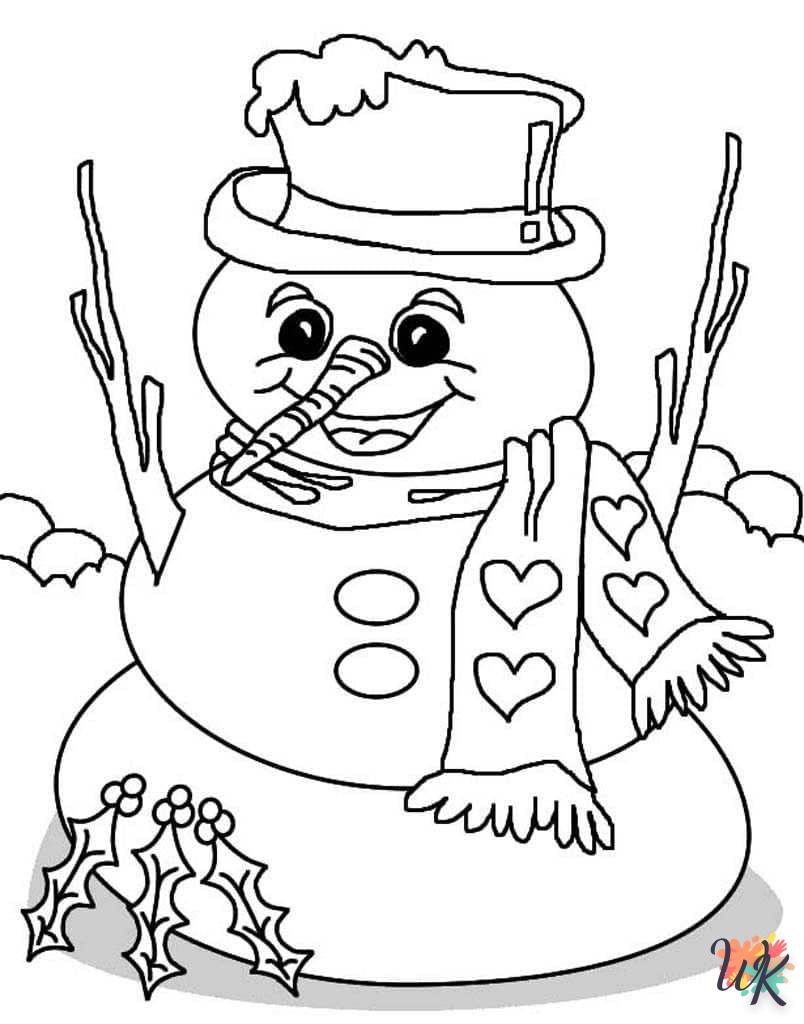 to print Snowman coloring