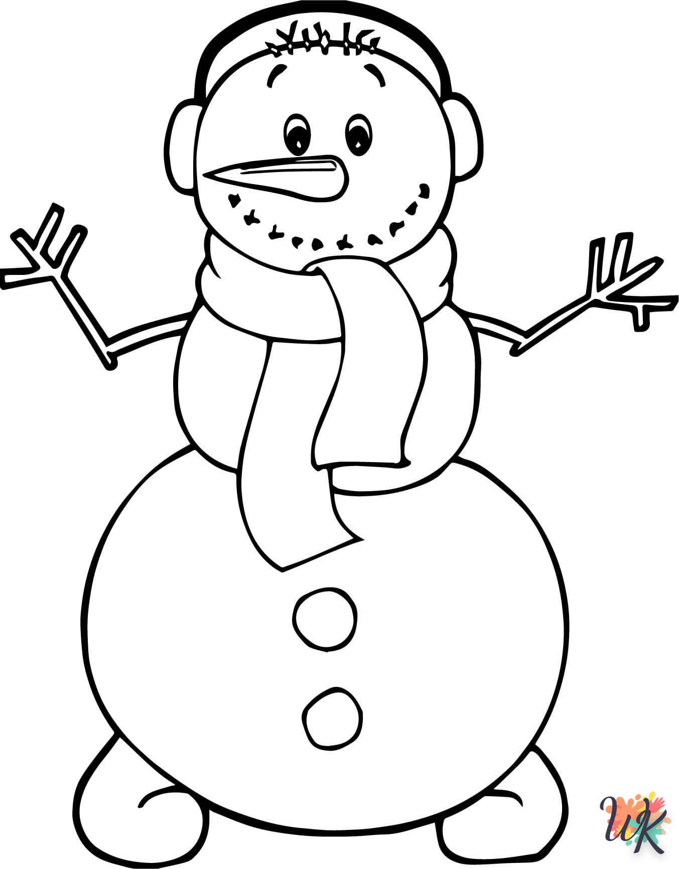print snowman coloring for children 1