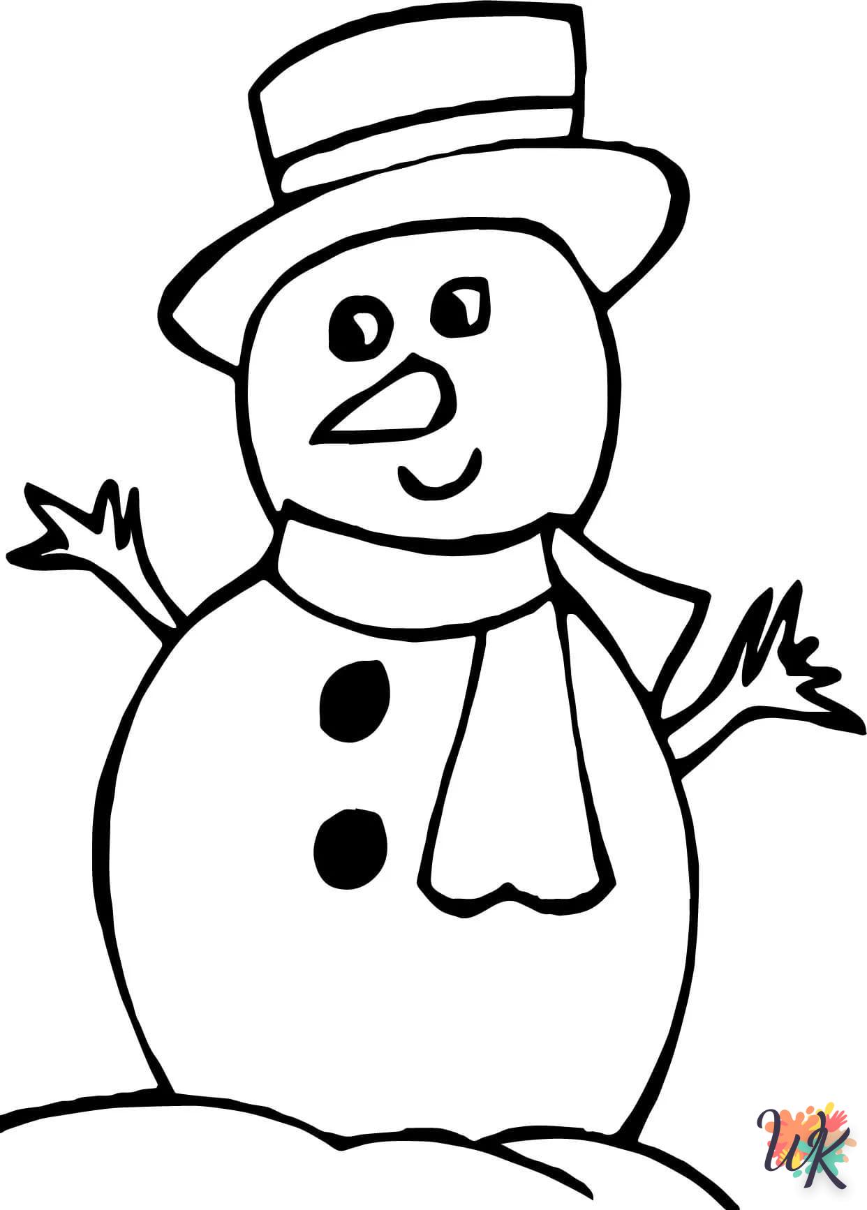 Snowman coloring online 8 years old