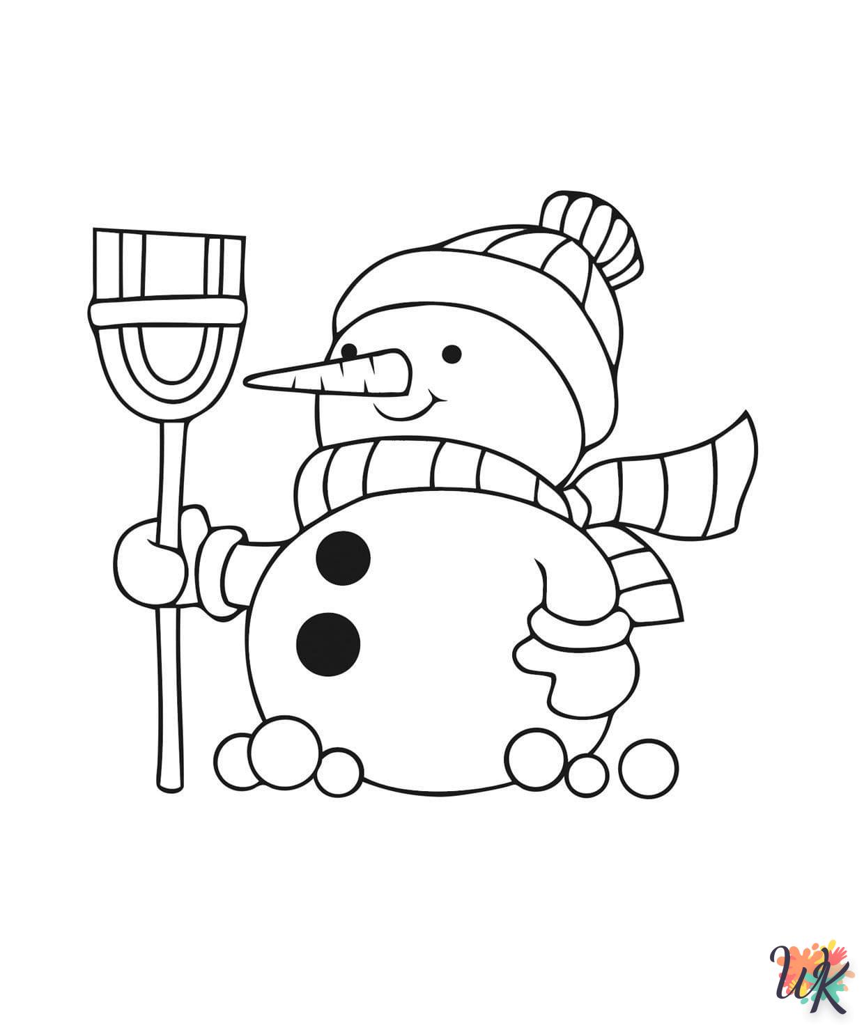 Snowman coloring to color online free