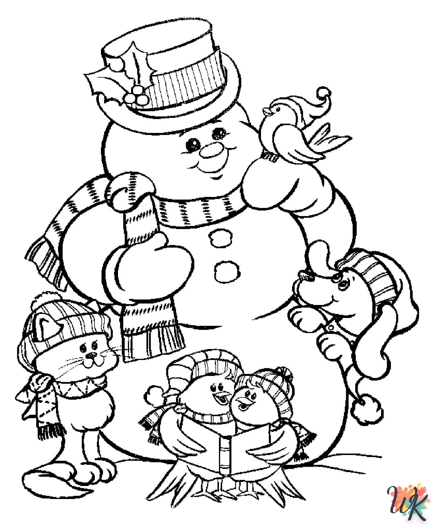 Free Snowman coloring