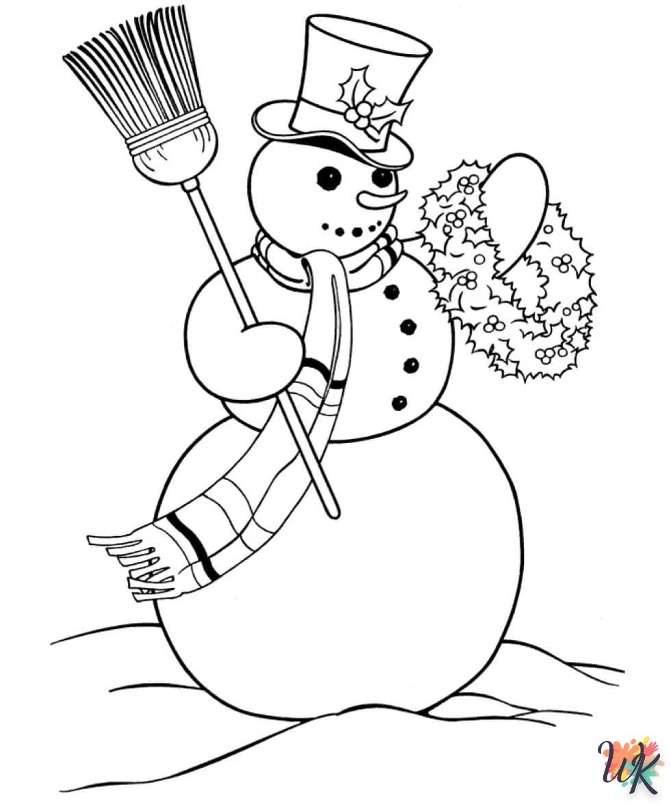 Snowman coloring for primary