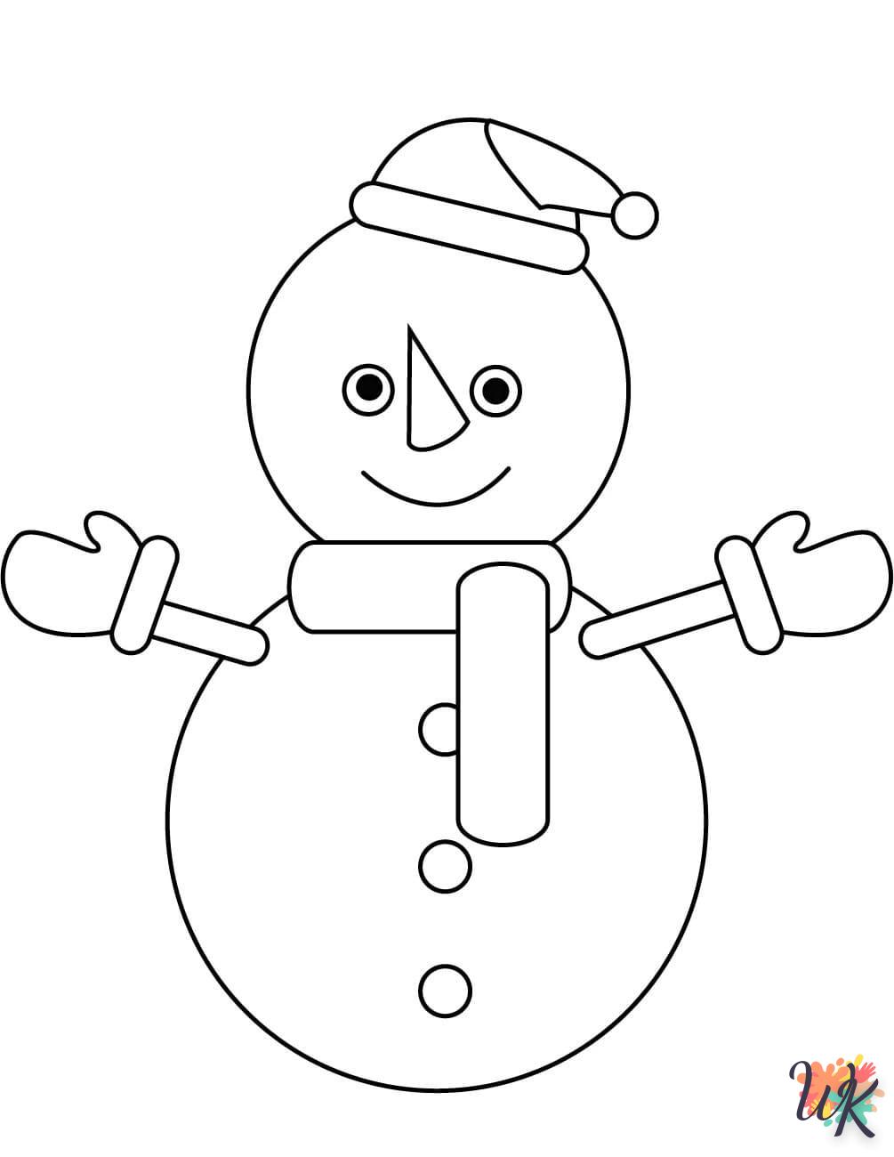 Snowman coloring free online