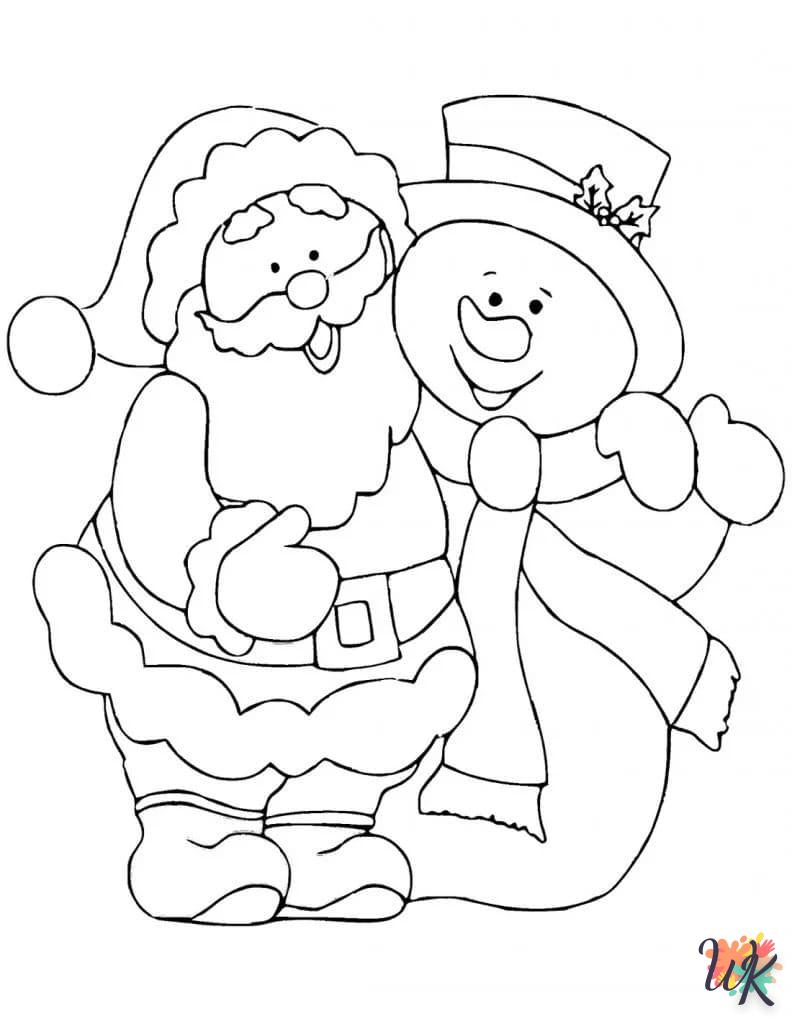 Snowman coloring page to color online