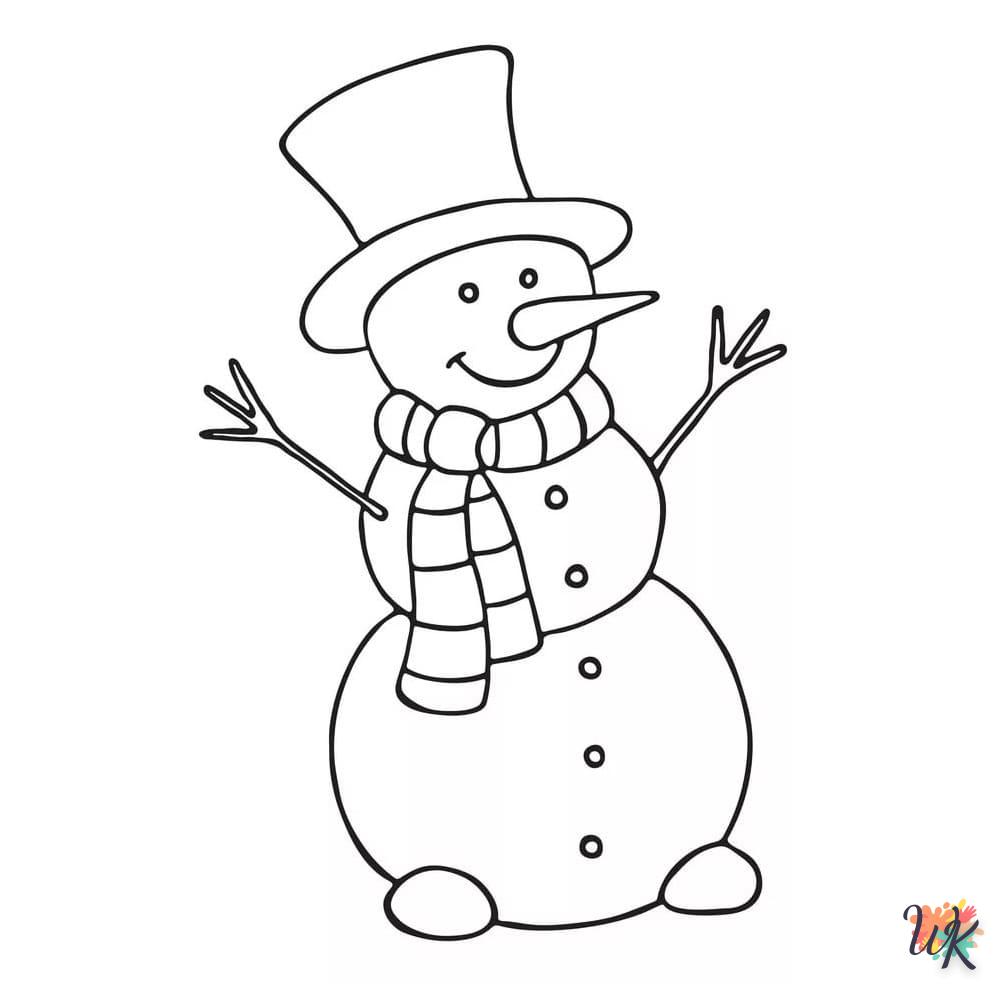 Snowman coloring online free for 12 year olds