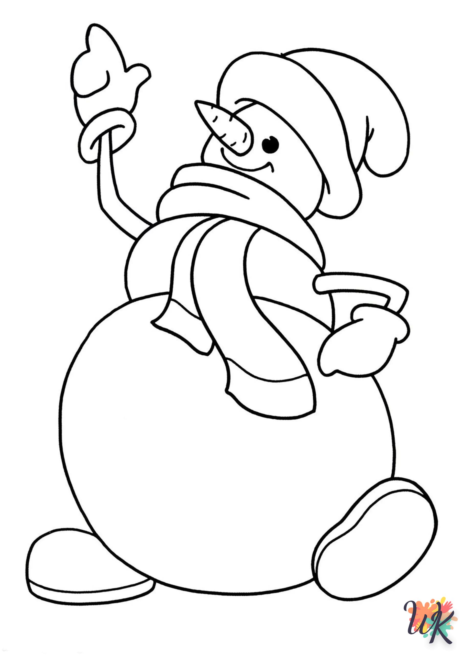 Snowman coloring online for free adults