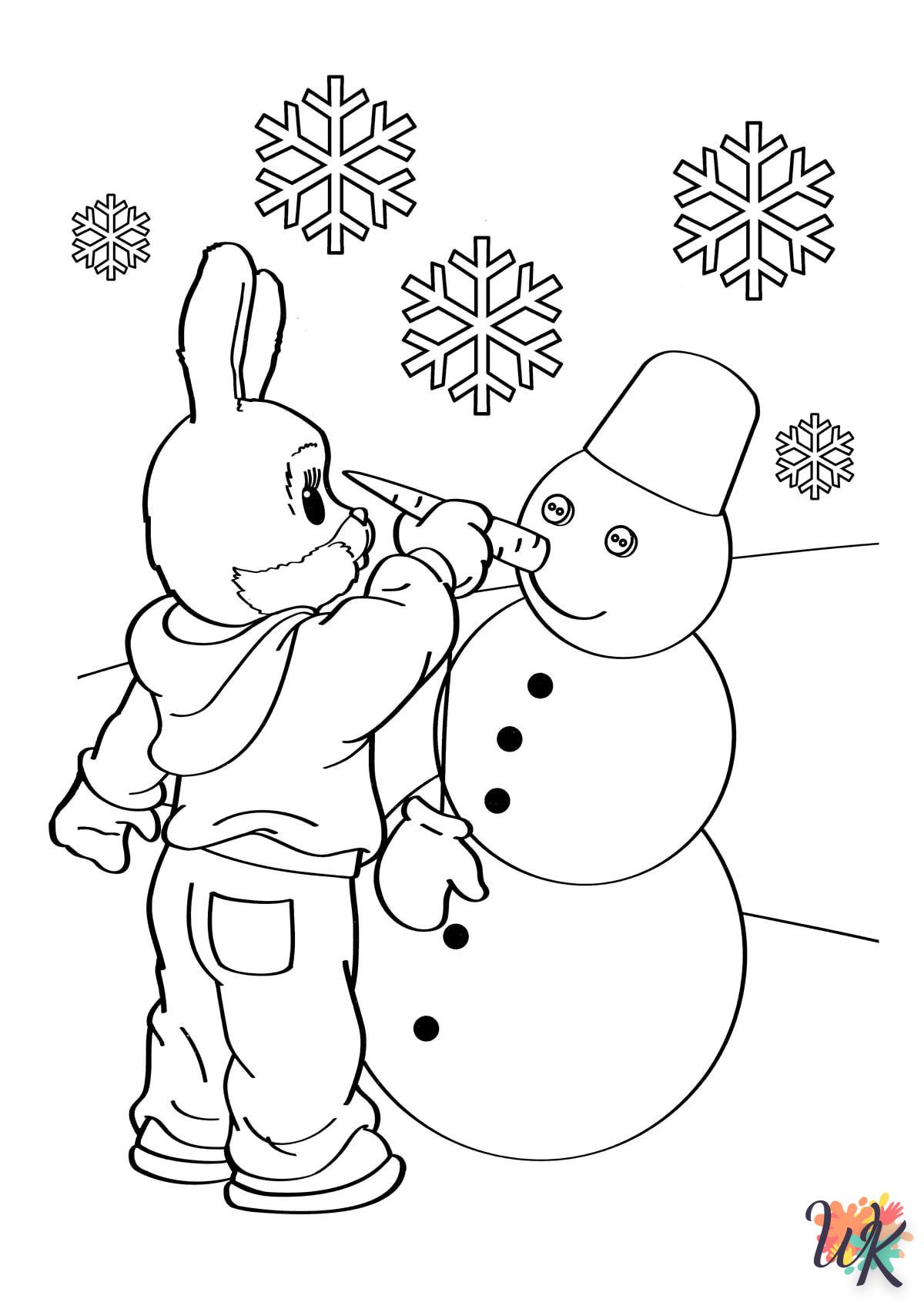 Snowman coloring online for 2 year old baby