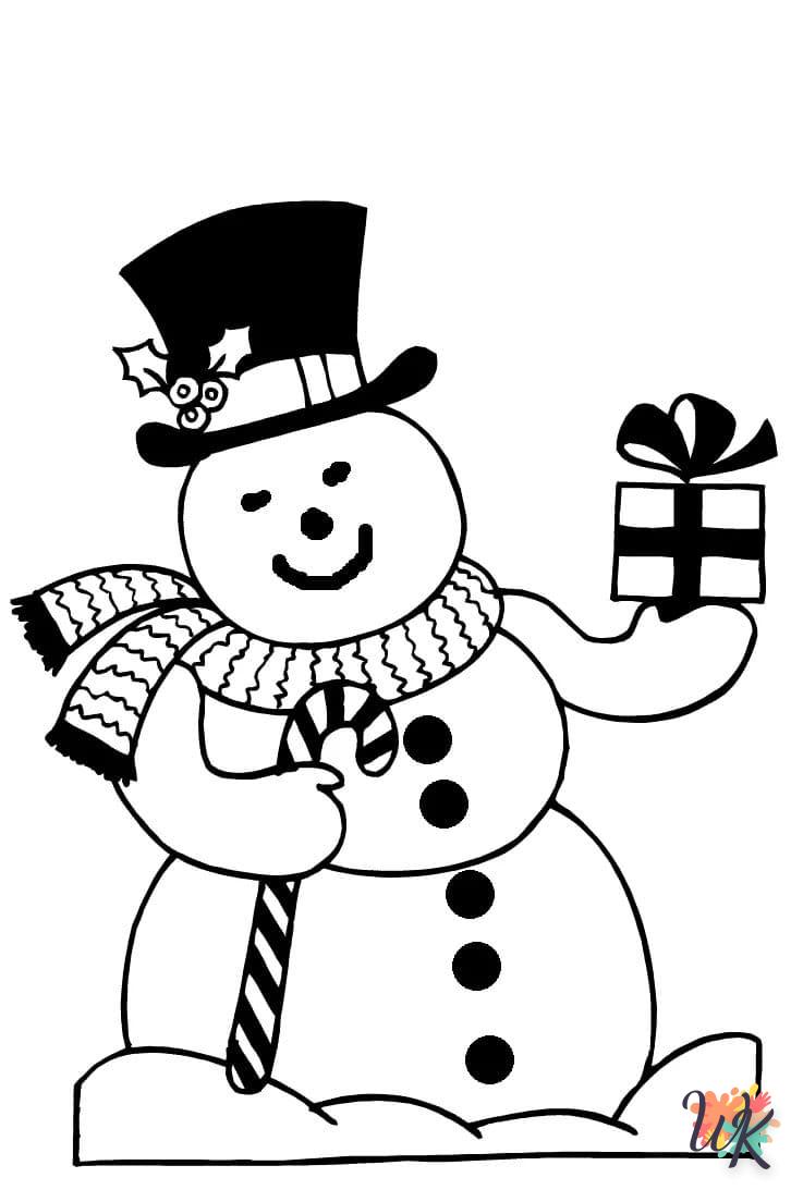 image for coloring Snowman child