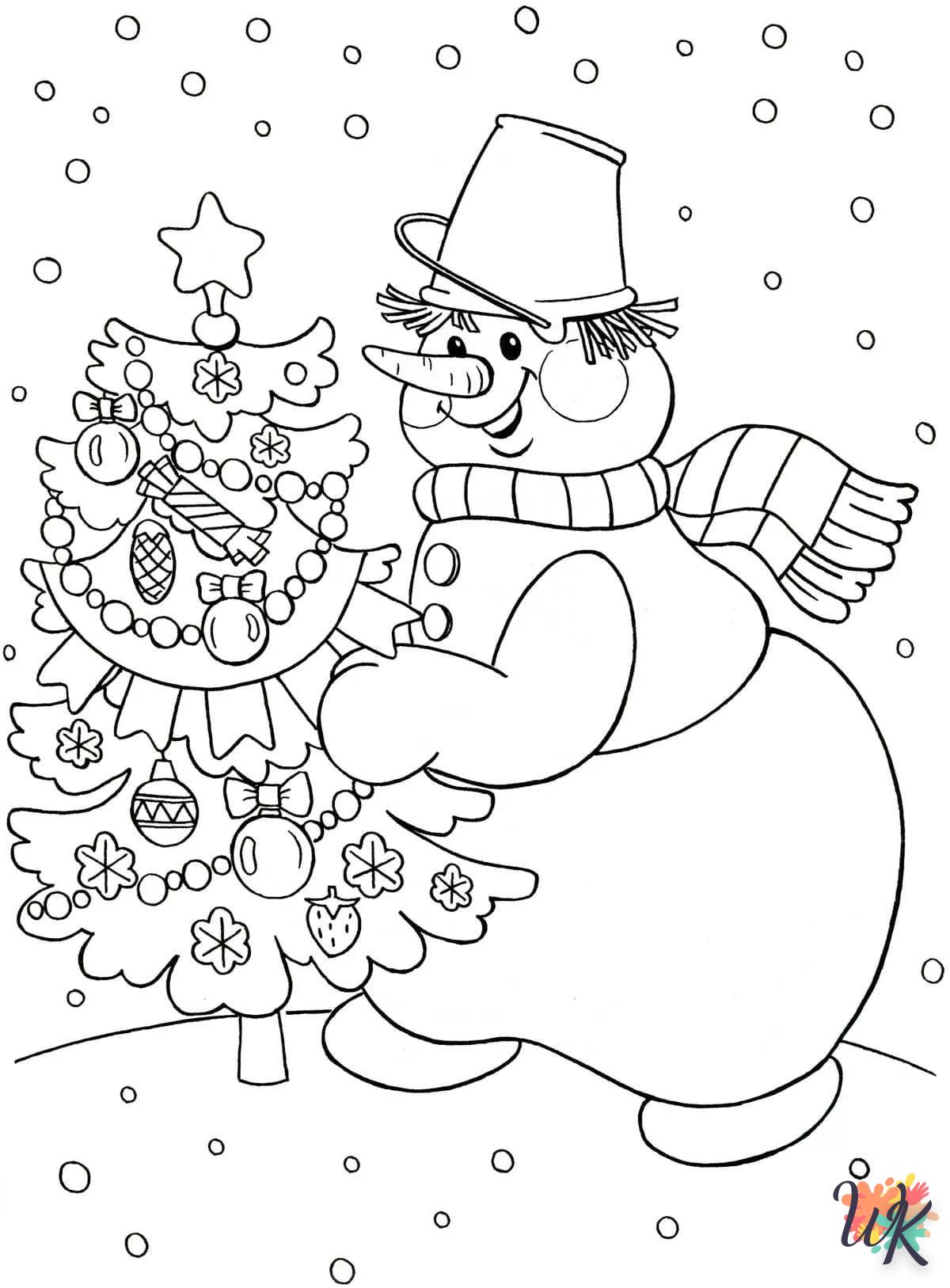 Snowman coloring online to color