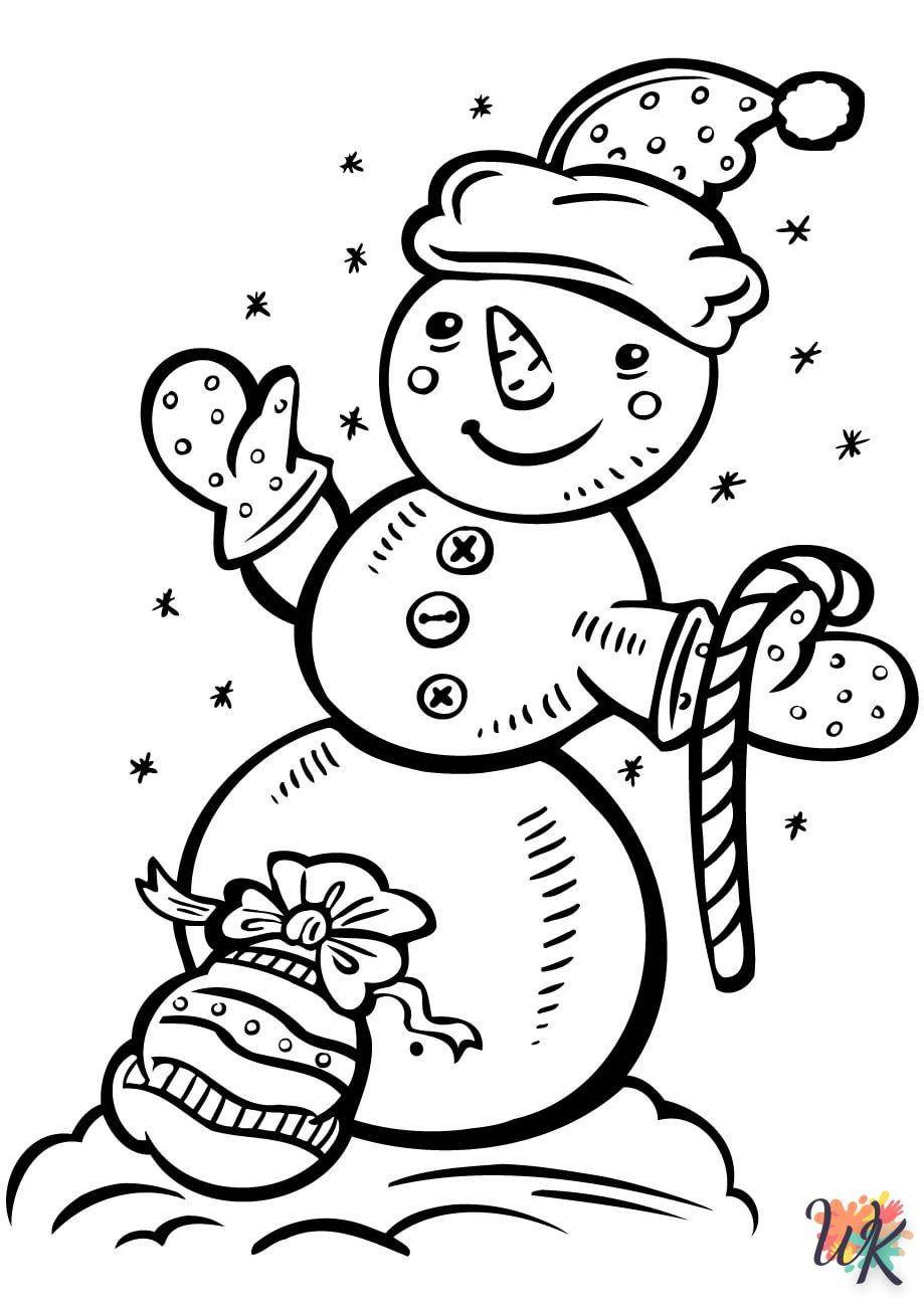 Snowman coloring for 10 year olds