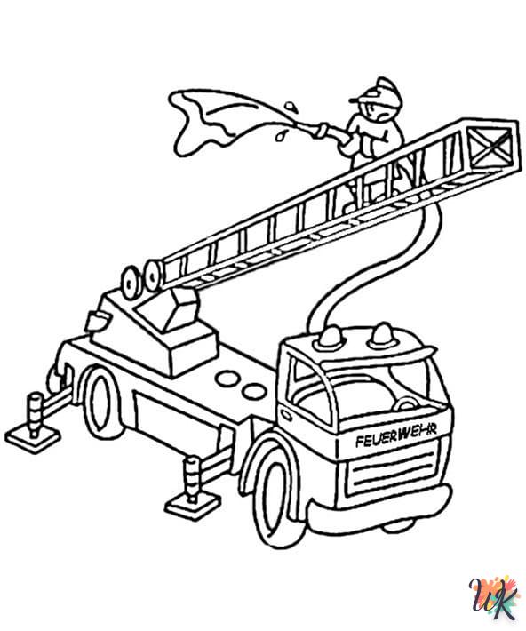 coloriage Camion de Pompier  sonic en ligne gratuit à imprimer 2