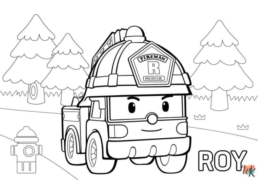 coloriage Camion de Pompier  à imprimer a4 1