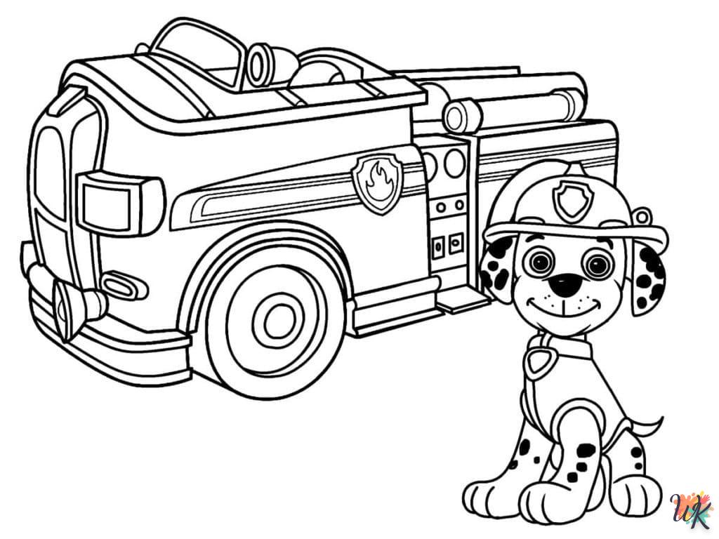 coloriage Camion de Pompier  a dessiner et imprimer 1