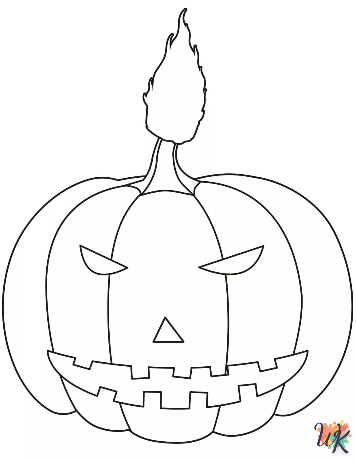 coloriage Citrouille  gratuit pour enfants