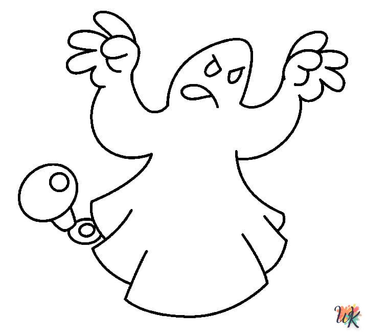 coloriage Fantome  a imprimer pour enfant de 4 ans