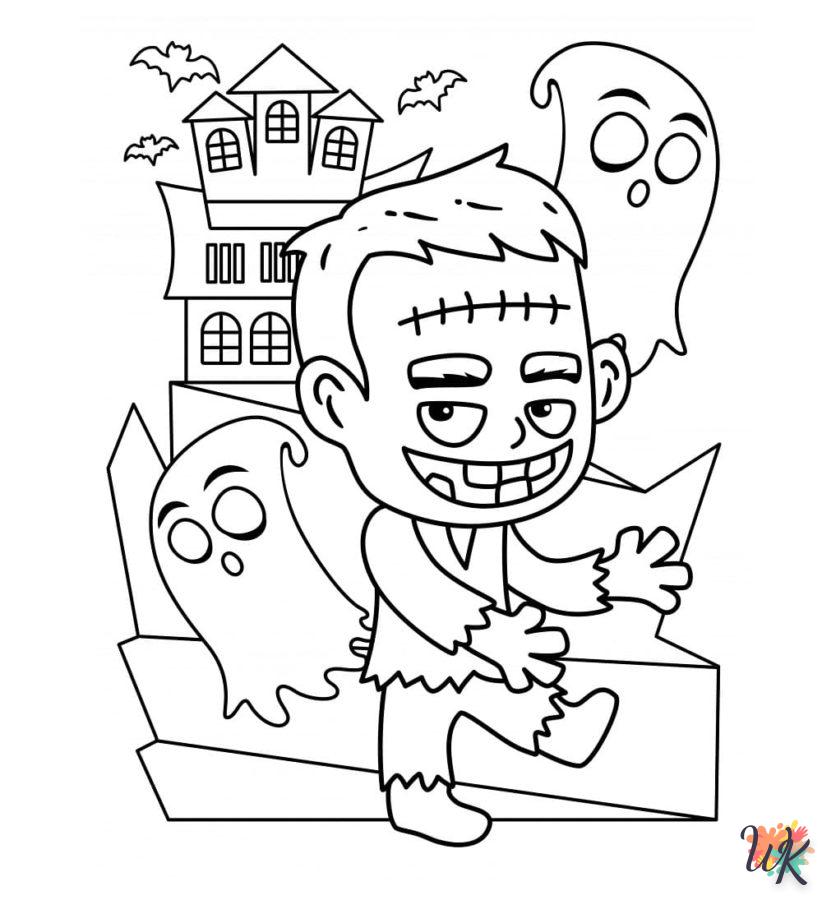 coloriage Halloween  bebe à imprimer gratuit