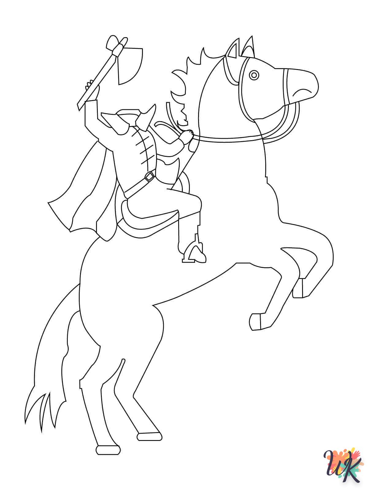 Coloriage Headless Horseman 10