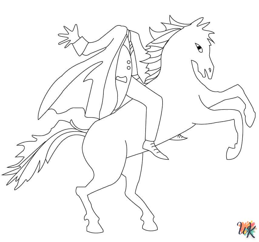 coloriage Headless Horseman  a colorier en ligne