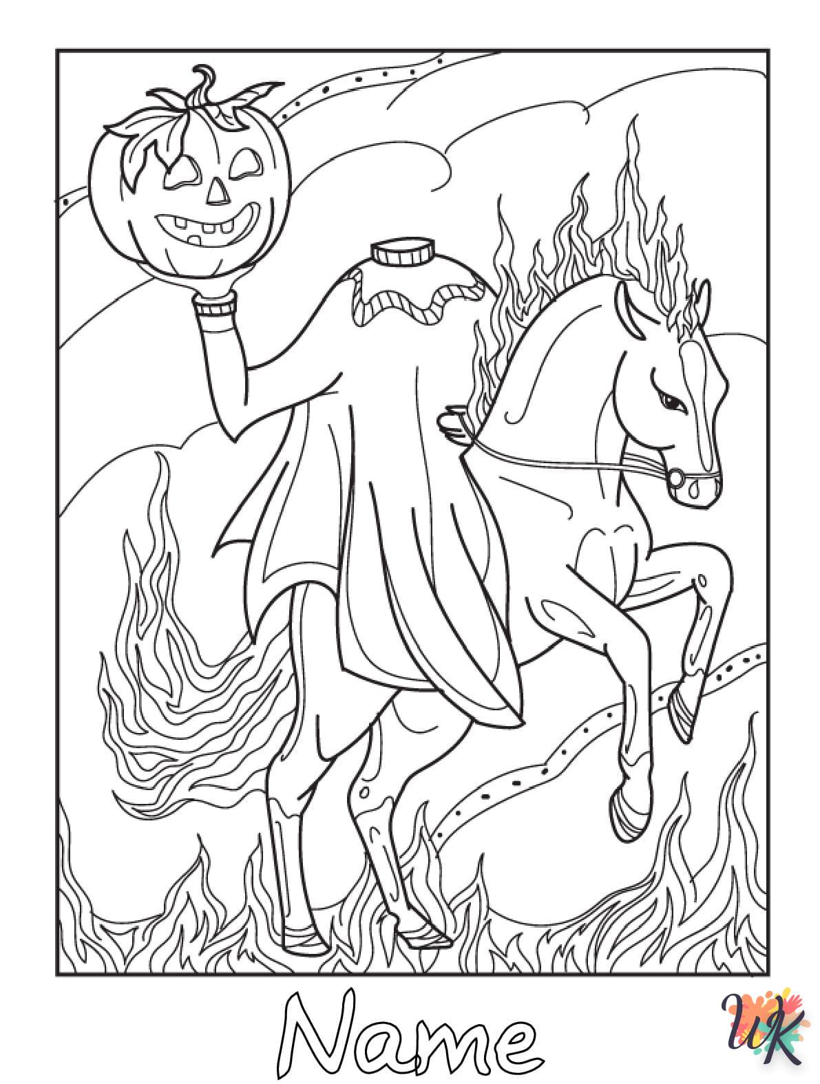 image de coloriage Headless Horseman  pour enfant