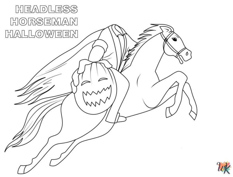 coloriage Headless Horseman  à imprimer pour enfant de 9 ans